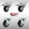 Service Caster 3 Inch SS Black Polyurethane Top Plate Caster Total Lock Brakes SCC, 2PK SCC-SSTTL20S314-PPUB-BLK-2-S-2 - alternate 3
